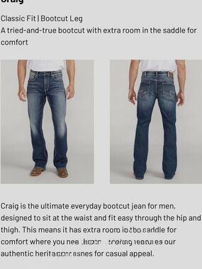 Silver Jeans Men's Bootcut Jeans - Dark Blue Wash